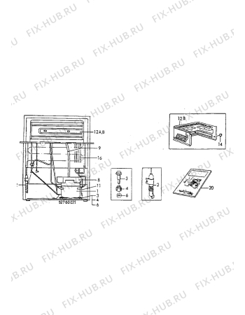 Взрыв-схема холодильника Electrolux ER3314C - Схема узла Cooling system 017